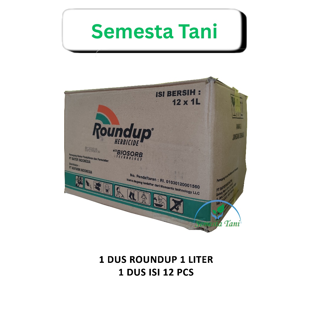 1 DUS - HERBISIDA ROUNDUP 1 LITER - 1 DUS ISI 12 PCS