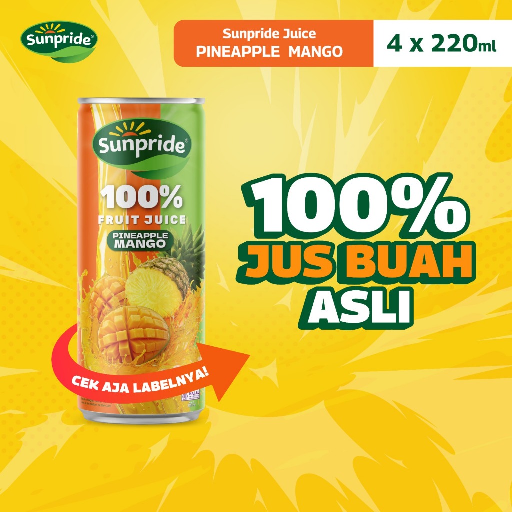 

[Isi 4] Sunpride Juice Pineapple Mango 220 ml