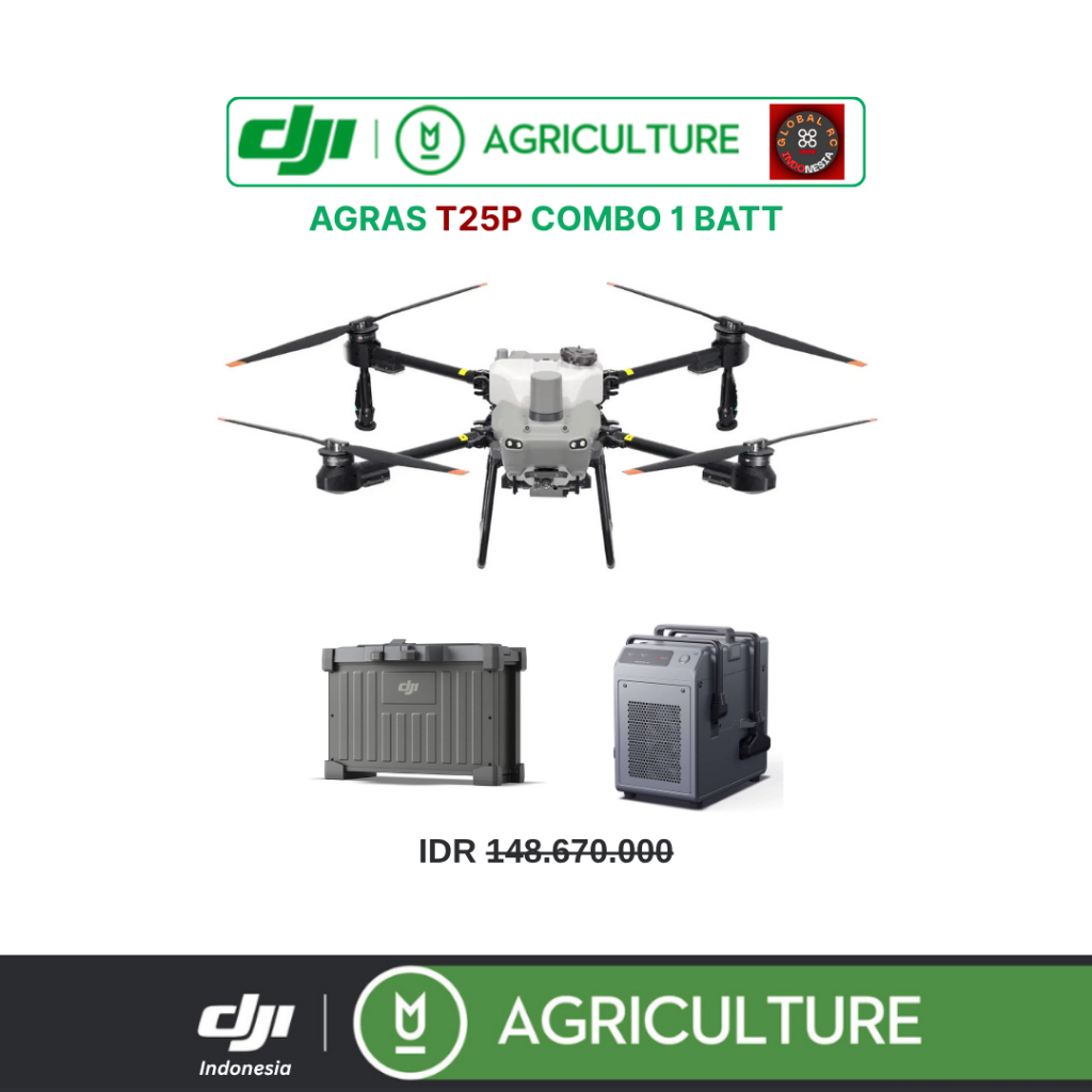 Dji Agras T25P Combo Battery 1x + Charger Standard Drone Pertanian Semprot Hama