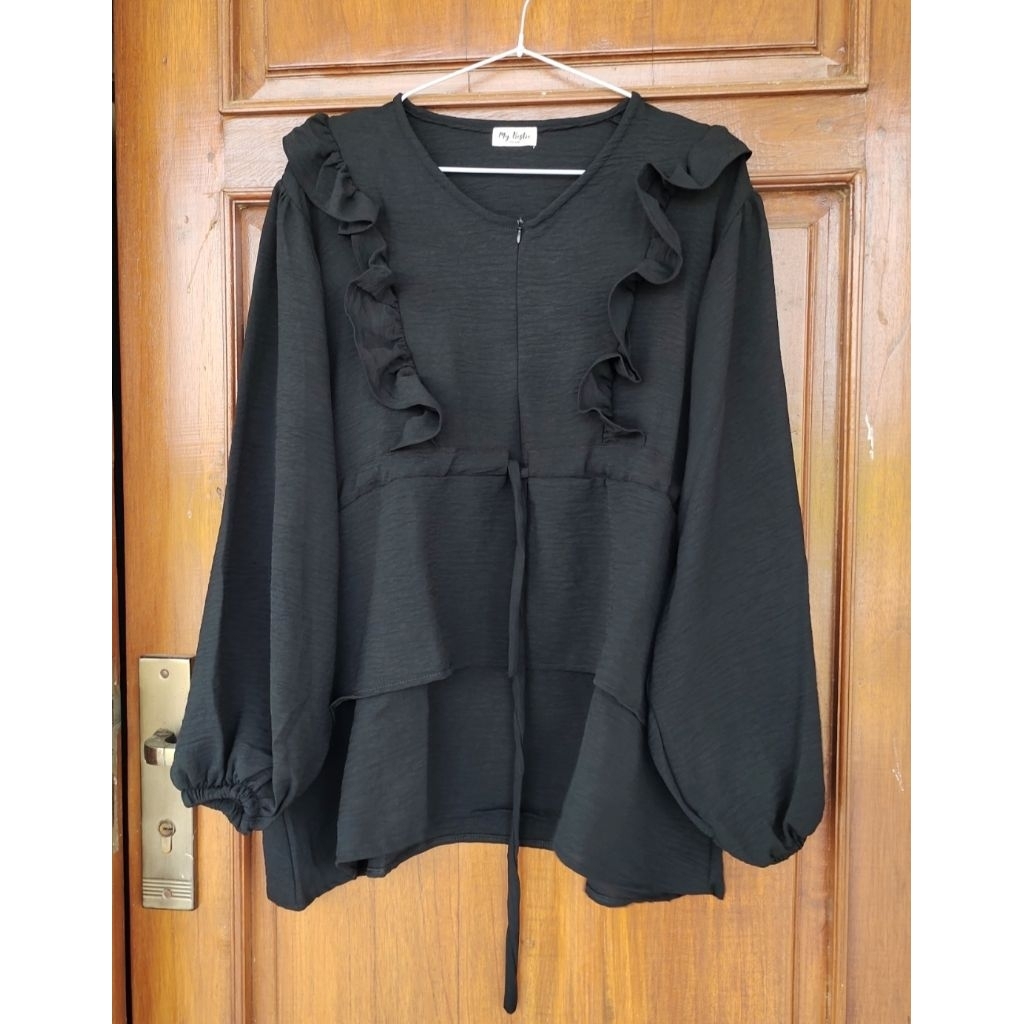 Blouse Korean Style Black