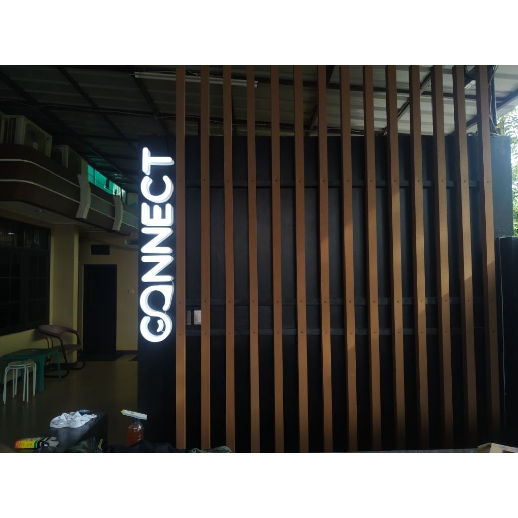 Huruf Timbul Akrilik LED Letterbox Lettersign Akrilik Papan Nama Toko