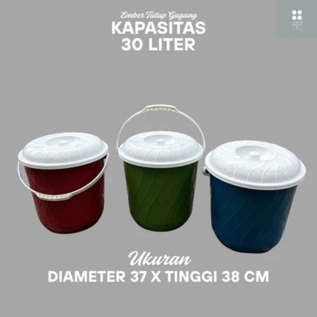 Ember Tong Timba Wadah Tutup Bertutup Gagang Bergagang Pegangan Berpegangan Handle Pel Ngepel Rendam