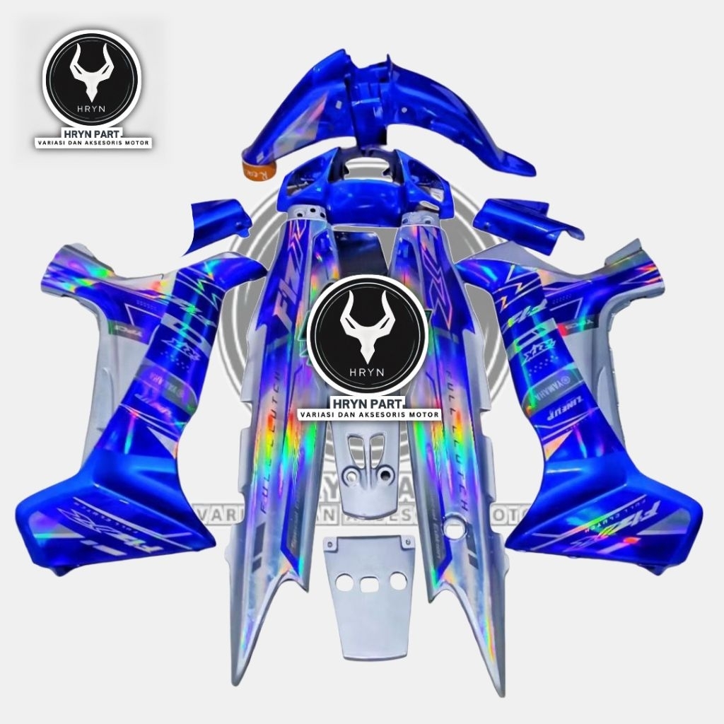 bodi set fizr biru striping hologram premium high quality - bodi set fizr - bodi fizr custom