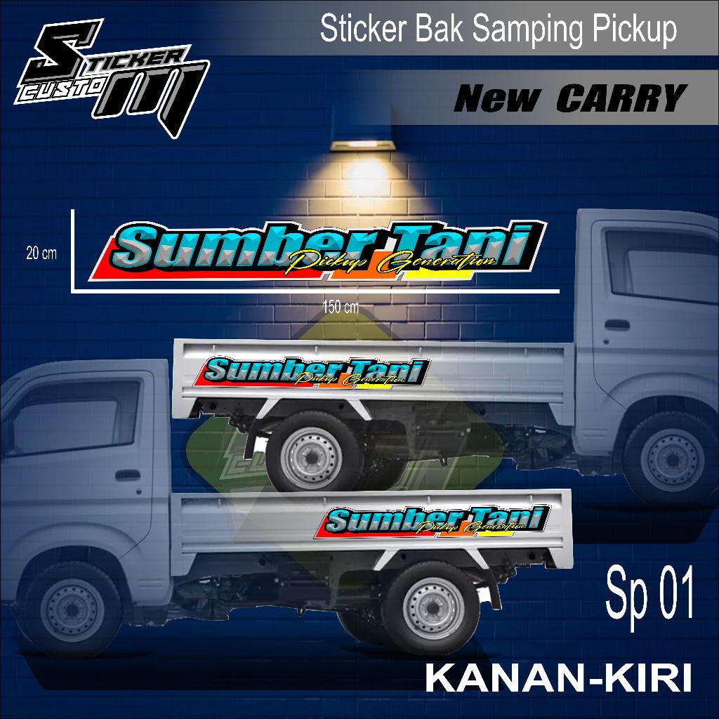 STICKER MOBIL PICK UP NEW CARRY STICKER DECAL TULISAN CARRY PICK UP / STICKER BAK SAMPING GRANMAX 01
