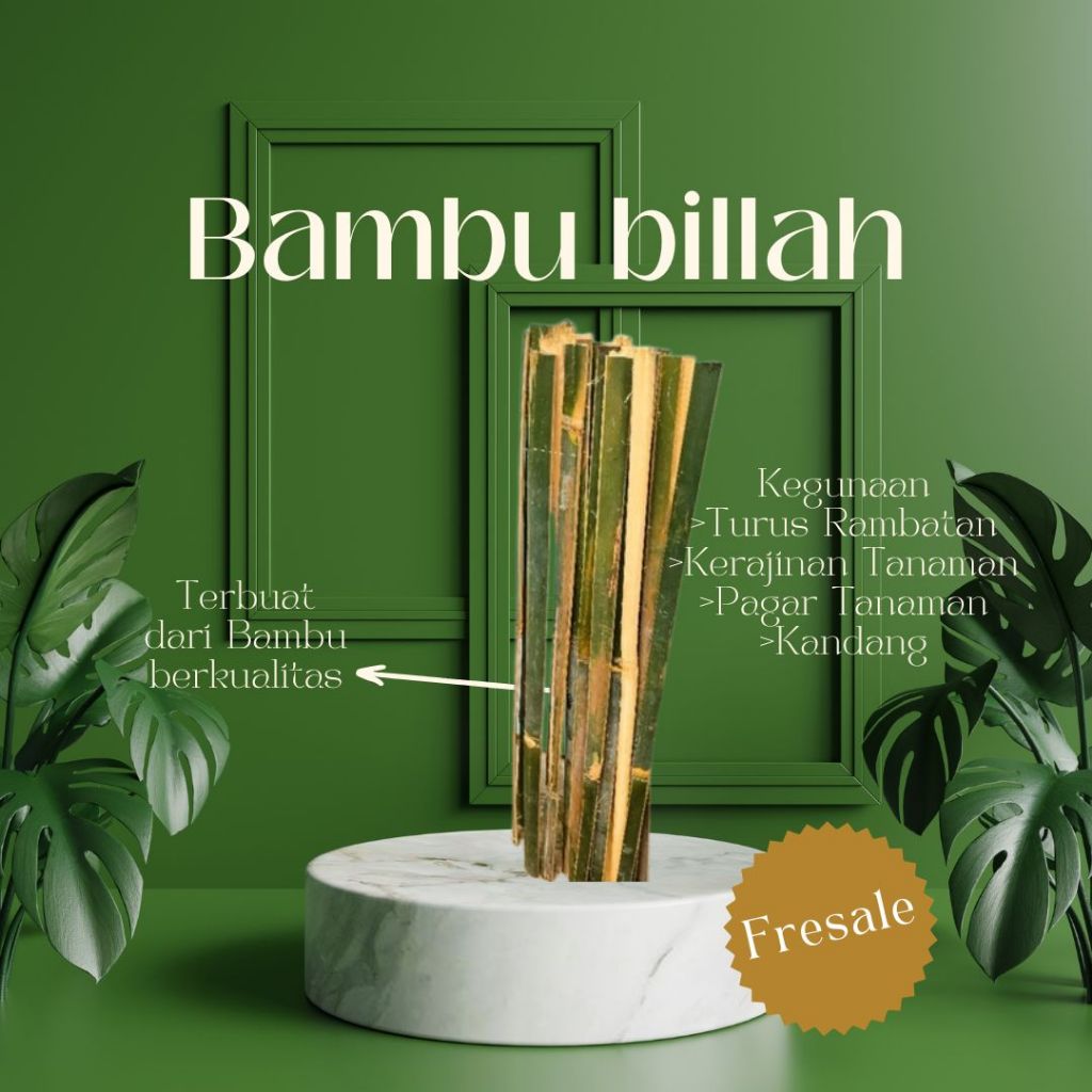 Bambu Bilah Ajir Tanaman 100cm Bambu bilah kandang Serbaguna