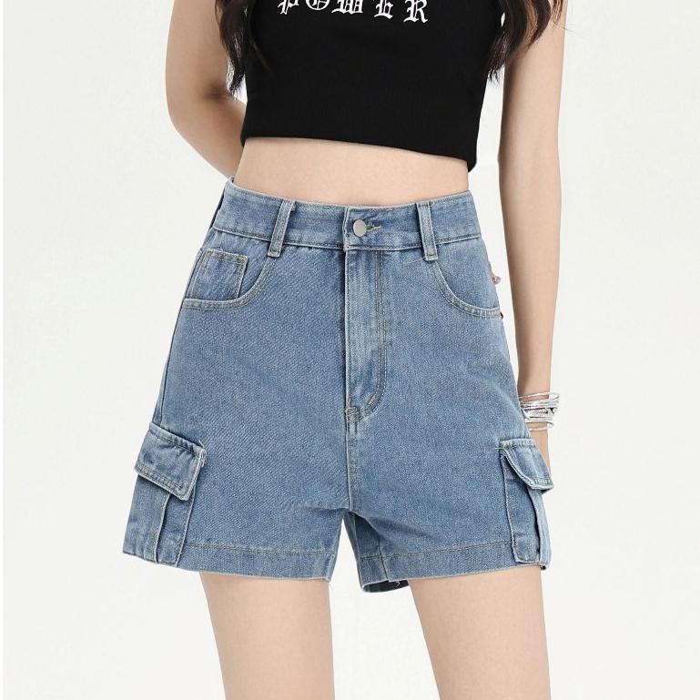 Celana Jeans Pendek Wanita High Waist  Hot Pants Wanita Korean Style