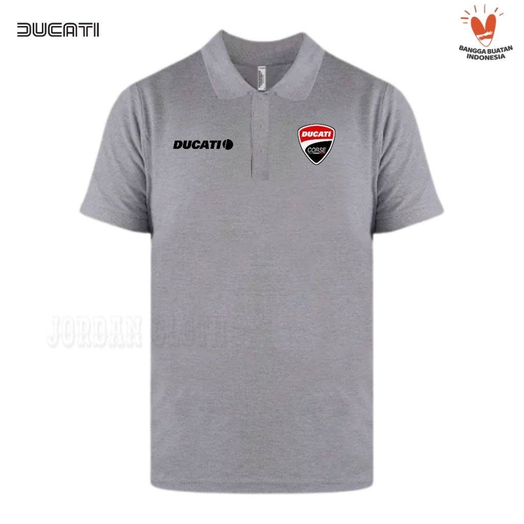 Polo shirt Tshirt Kaos Kerah Ducati Corse Racing Power