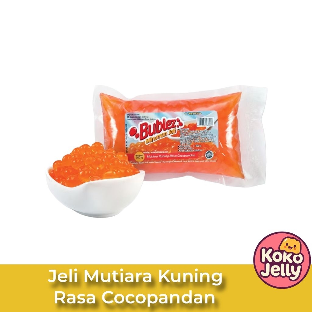 

Jelly Bublez Minuman Boba Mutiara Kuning Rasa Cocopandan 500gr