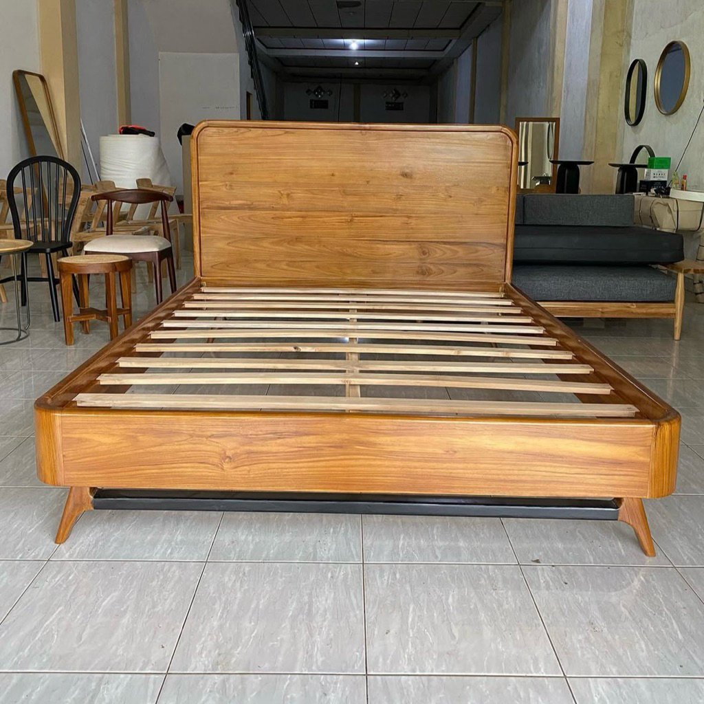 dipan minimalis kayu jati tempat tidur kayu jati dipan modern