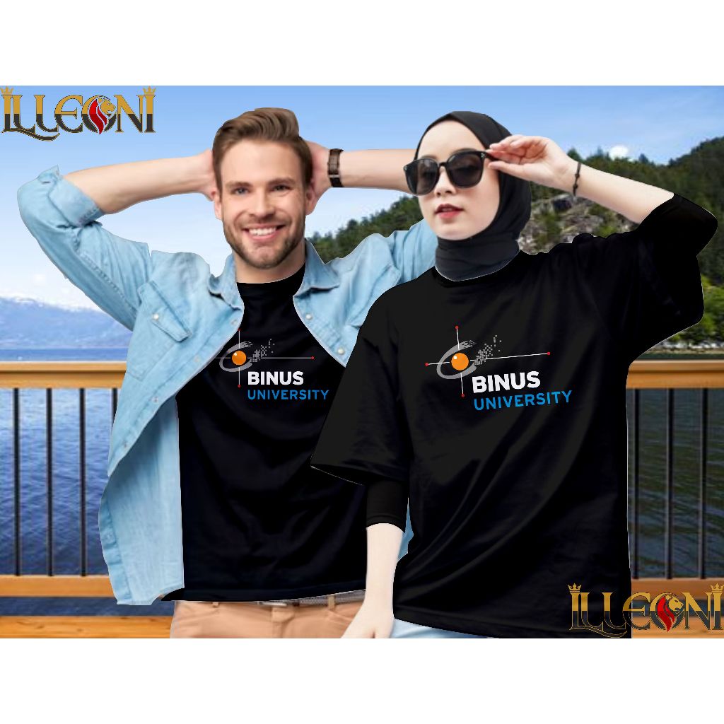 ILLEONI Kaos Binus University BIG SIZE S-5XL untuk Pria Wanita & Anak Kampus Binus University Desain