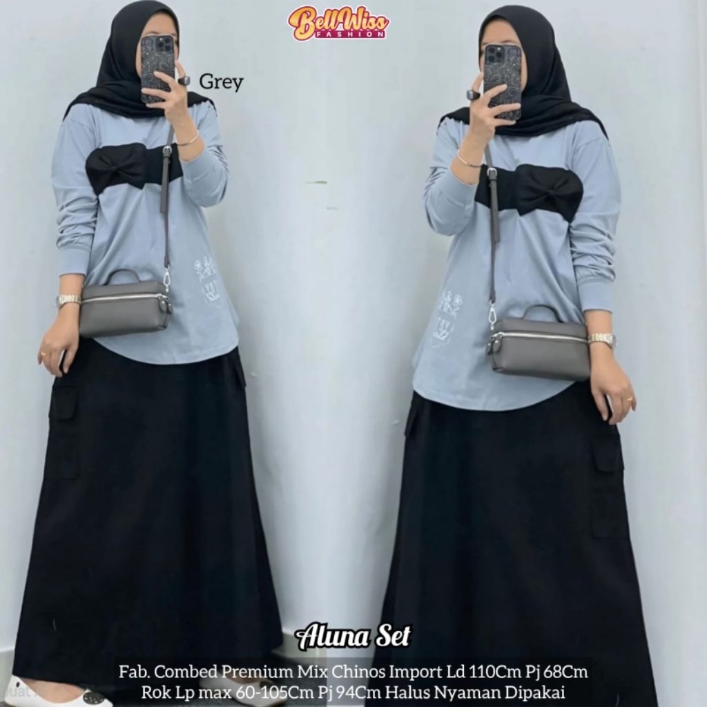 janti one set wanita kekinian by valent setelan levis wanita terbaru one set rok jeans kaos lengan p