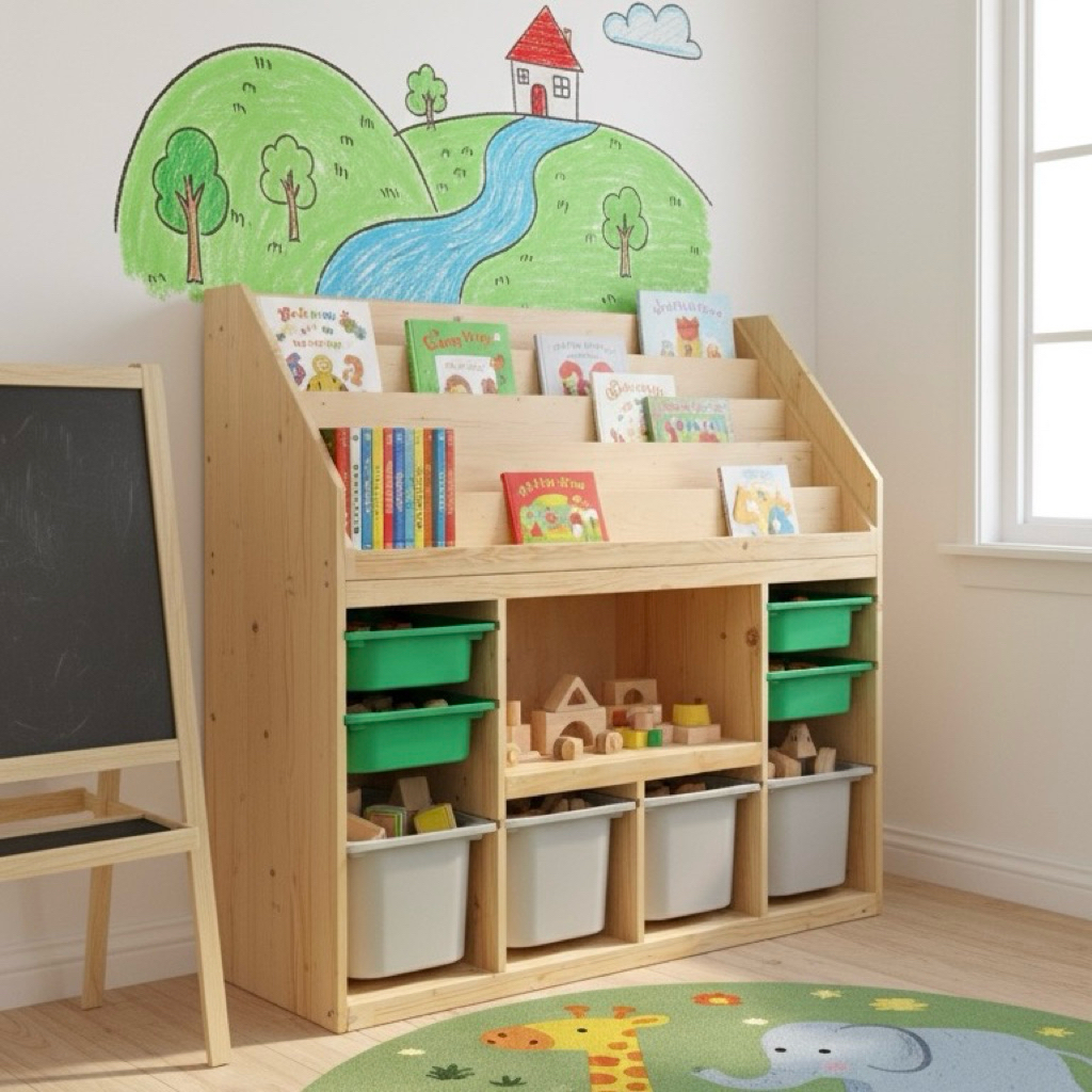 RAK BUKU / RAK MONTESSORI / RAK MAINAN / RAK BUKU ANAK