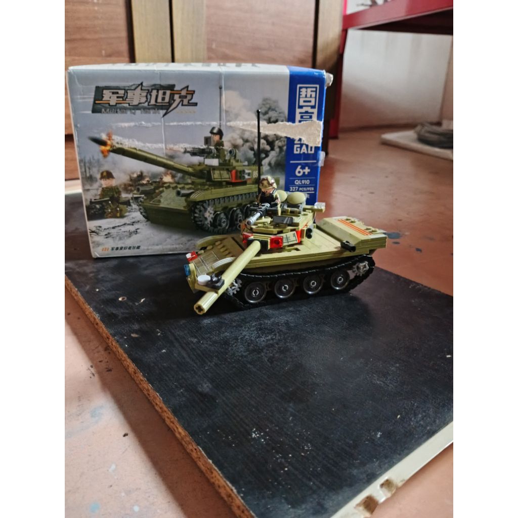 Lego tank mobilan mainan anak mobilan Lego military Tank mirip t90 Russia (Sudah di rakit) mainan an