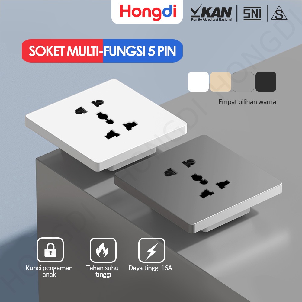 HONGDI Stop kontak usb Stop kontak tanam Stop kontak Stop kontak murah Soket multi-fungsi 5 pin