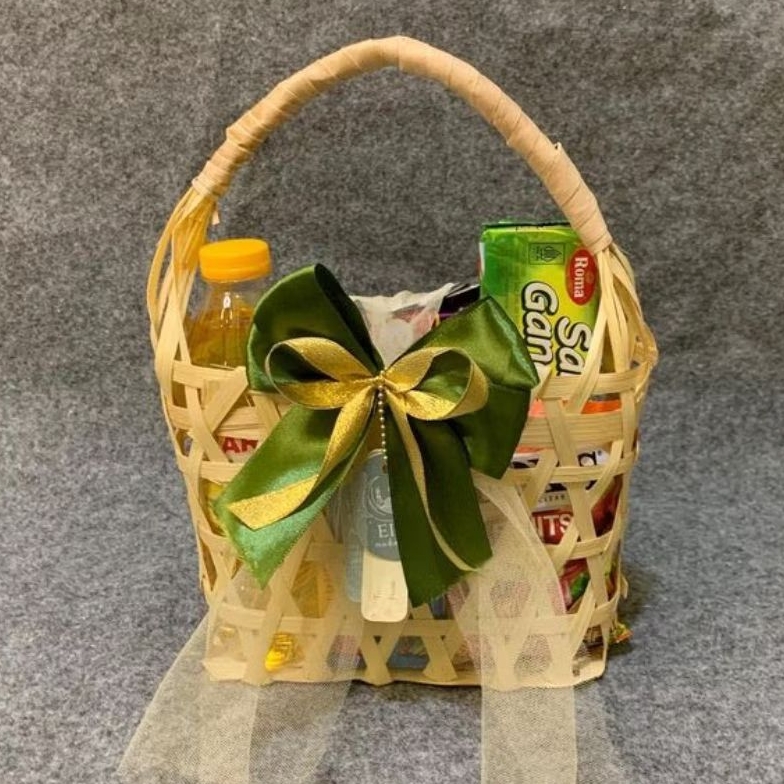 keranjang, keranjang buah anyaman bambu tas keranjang rotan souvenir / keranjang buah