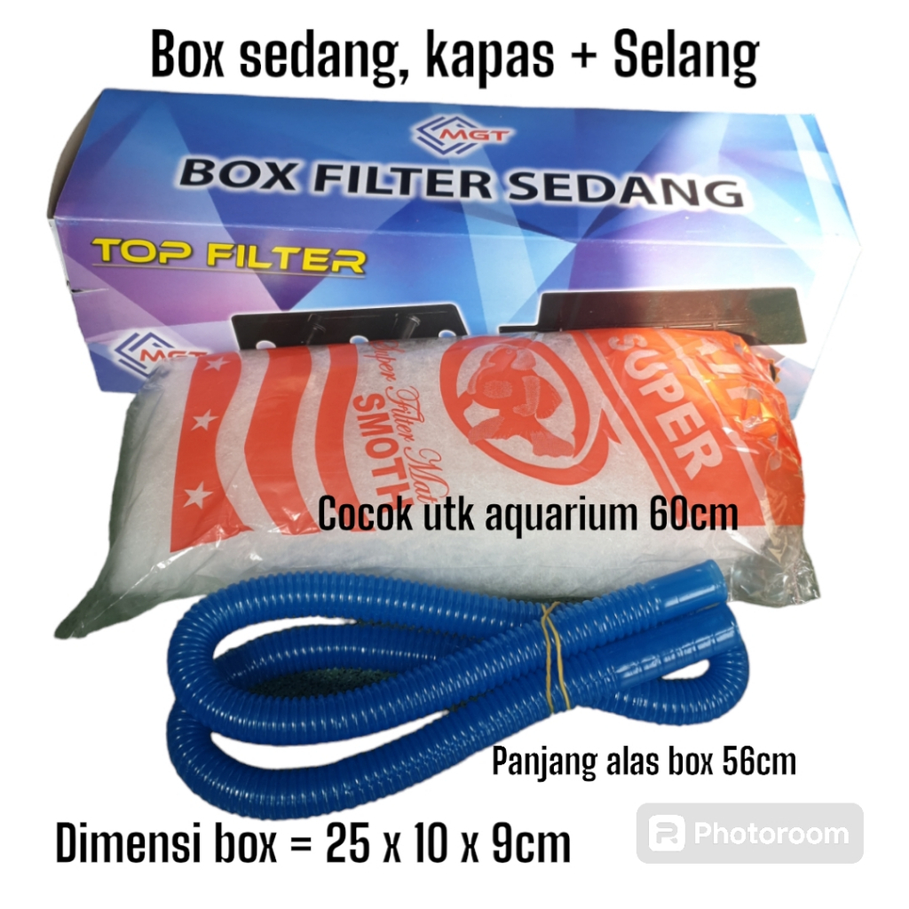 Alat FILTER Aquarium untuk ukuran aquarium 40-60cm. Box Filter dan perlengkapan.
