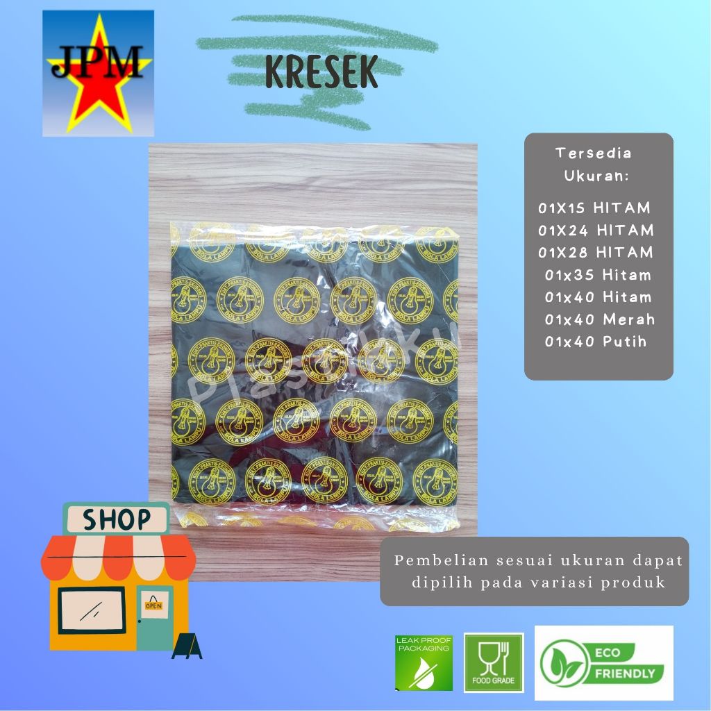 Kantong Kresek Hitam, Merah, Putih Merk Bola Lampu   / Kantong Kresek Hitam, Merah, Putih / Kantong 