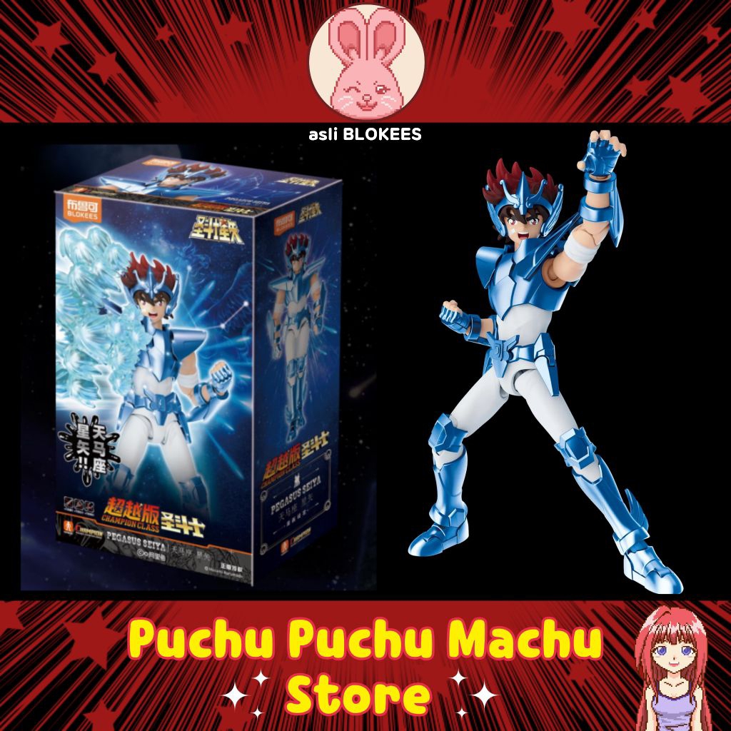 BLOKEES Saint Seiya Karakter PEGASUS SEIYA Blokees Champion Class (asli BLOKEES) [Barang Baru] Model