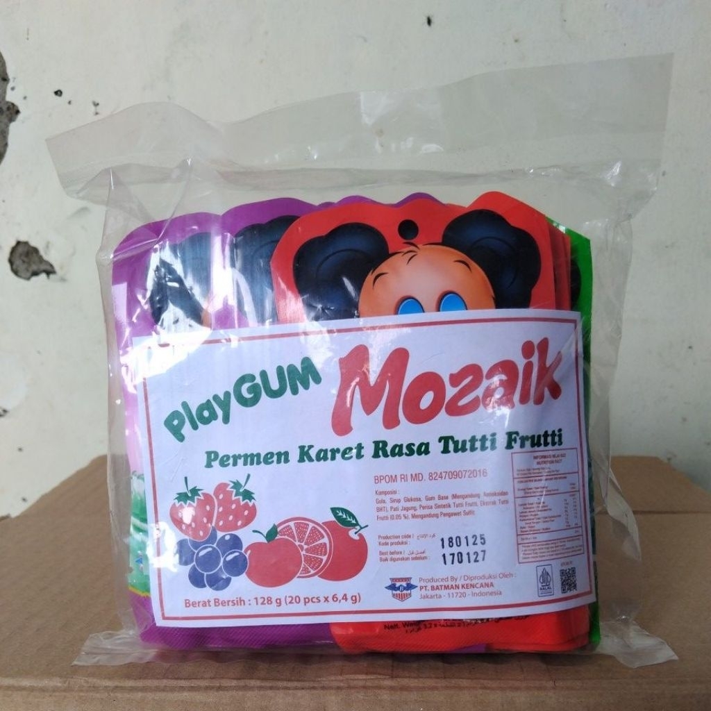 

Permen karet mozaik isi 20 pcs