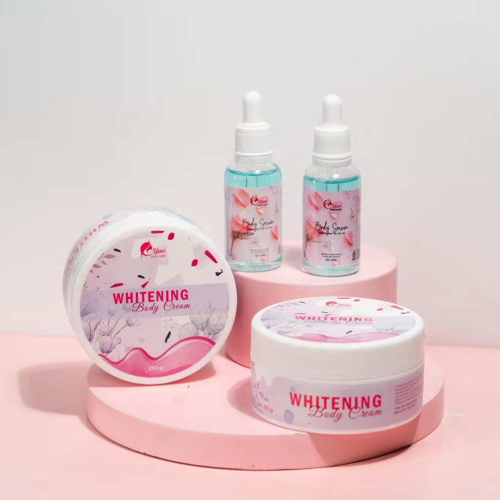 PAKET GLOWING 2 BLEACHING BODY CREAM + 2 SERUM KRISTAL AHA