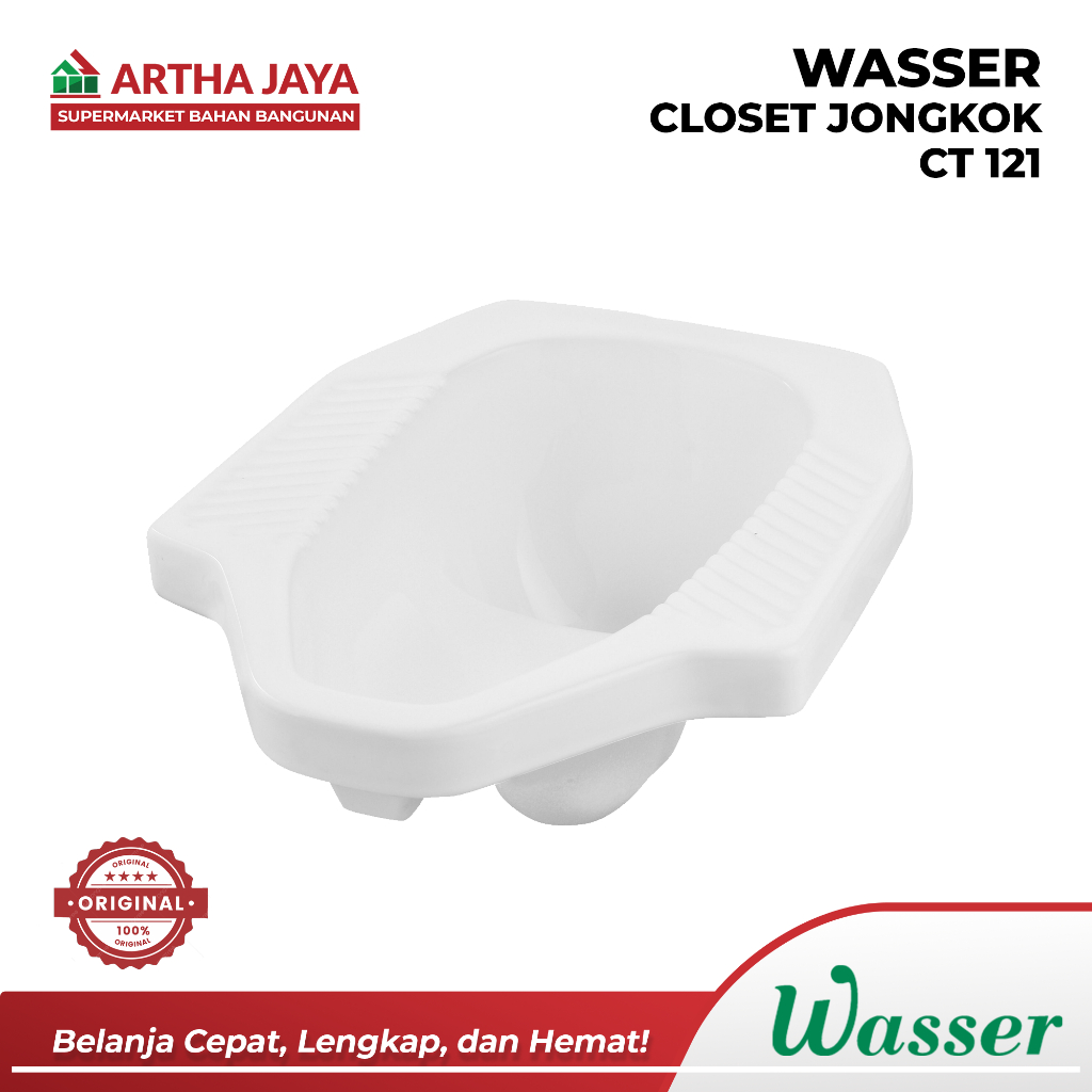 Wasser CT 121 Kloset / Toilet / Wc Jongkok Putih CT-121