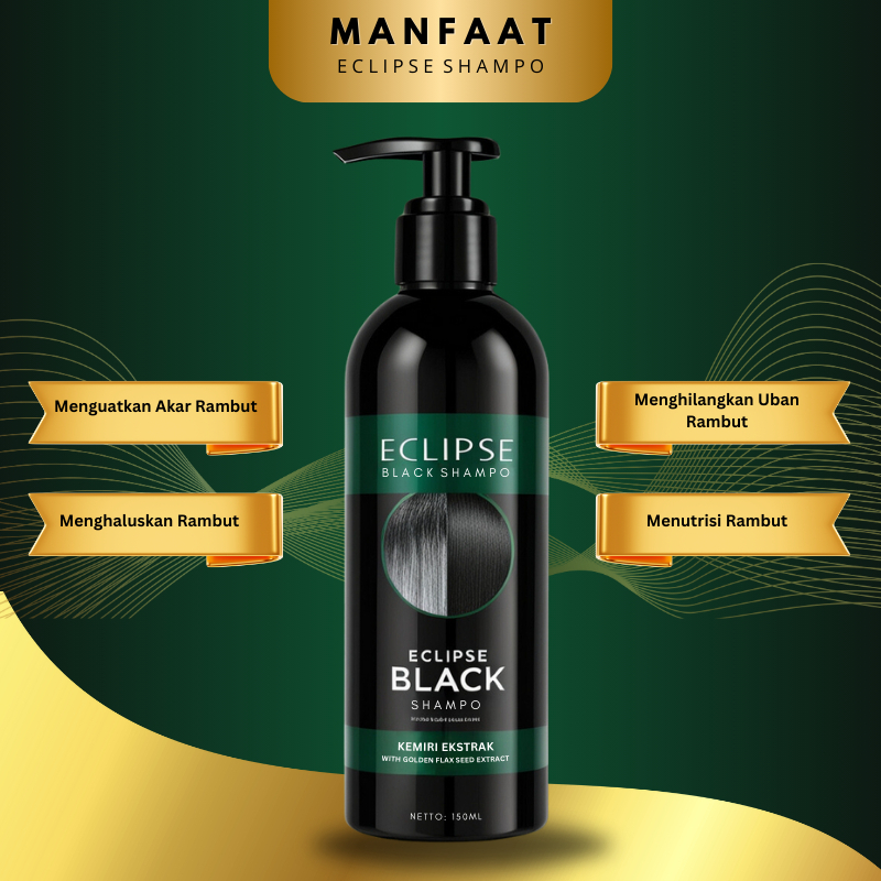 Eclipse Black Shampo Herbal Penghilang Uban Alami PRIA/WANITA Ampuh Menghitamkan Uban Secara Maksima