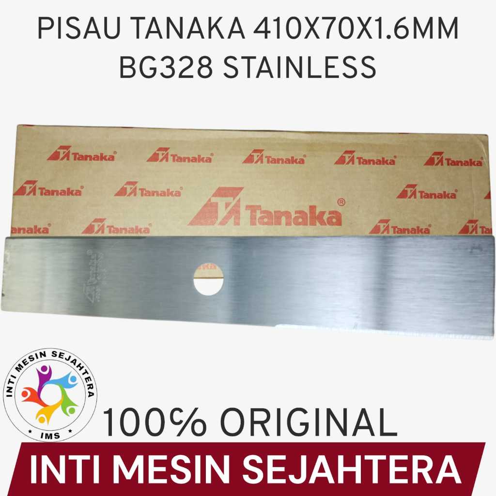 328 Pisau Mesin Potong Rumput Besar 410X70X1,6MM STAINLESS/ORANGE TANAKA ORI 100% ORIGINAL ASLI