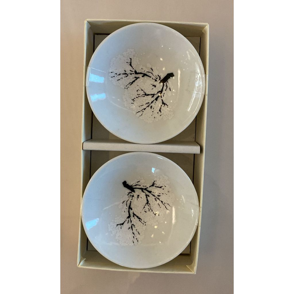 Japanese Sakura Cherry Blossom Color Changing Sake Cups (Pair), Magical Blooming Sake Cups, Mangkuk 