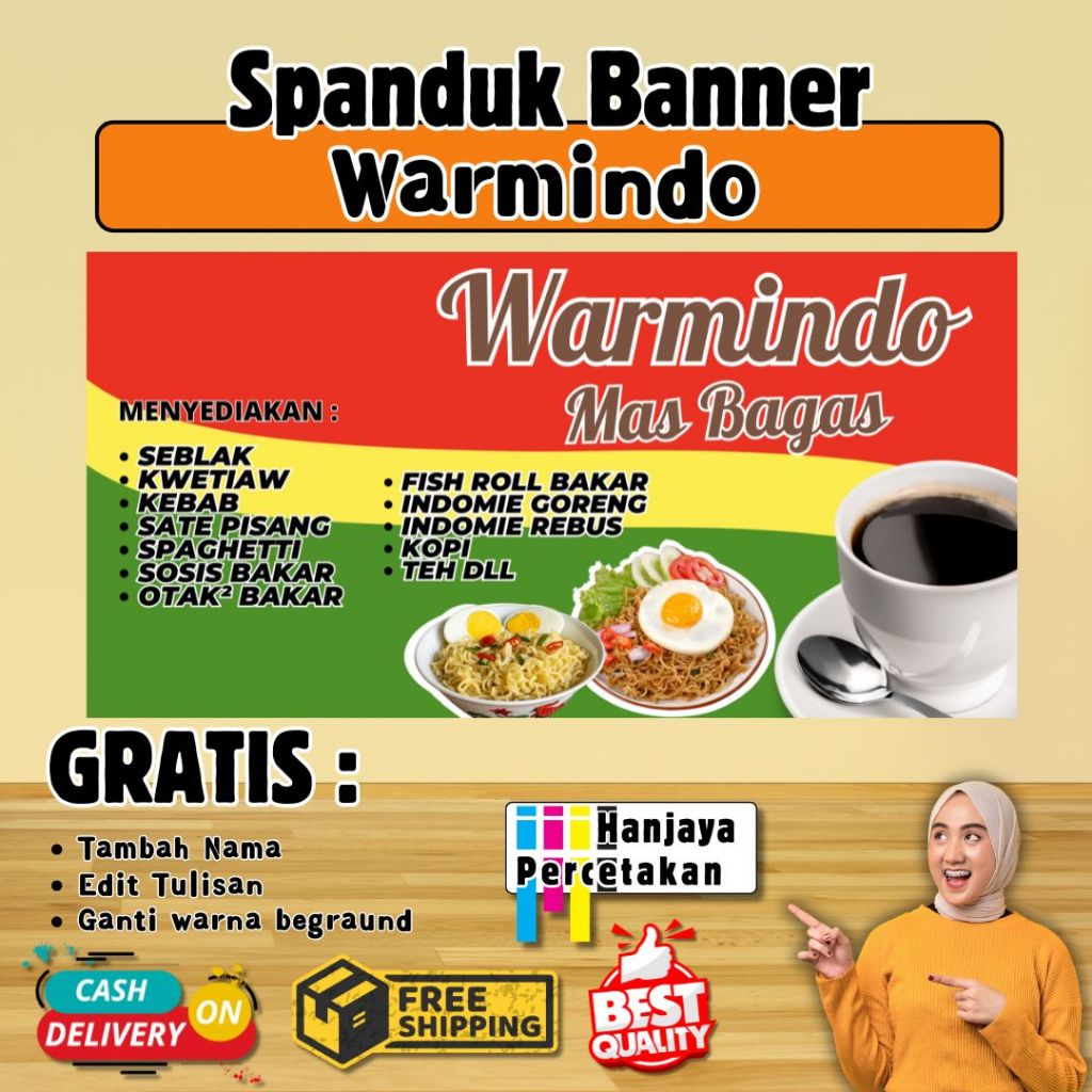 SPANDUK WARUNG WARMINDO | BANNER JUALAN