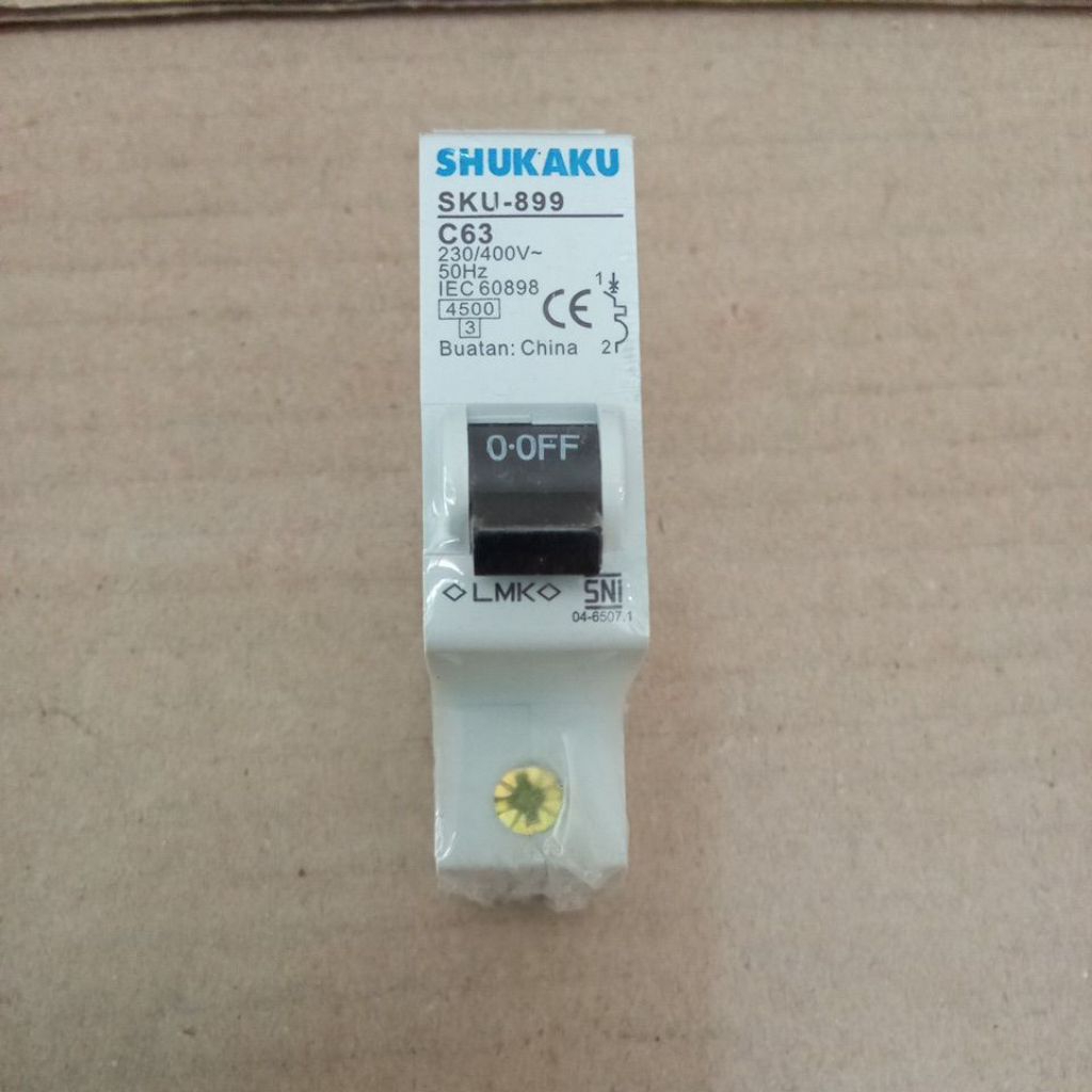 Shukaku MCB 1Phase 63A Hitam MCB Shukaku SNI
