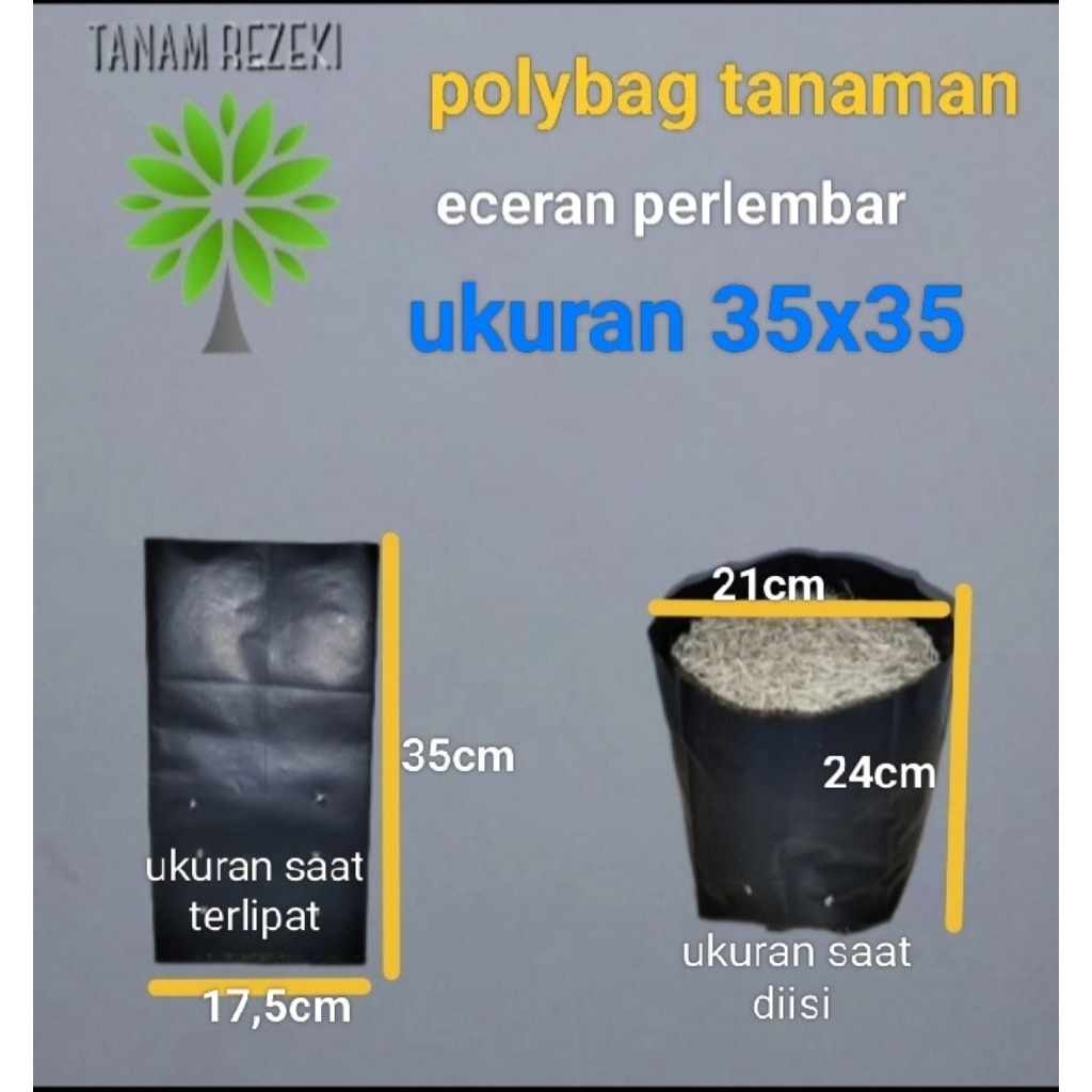polybag ukuran 35x35 polybag tanaman polybag eceran perlembar