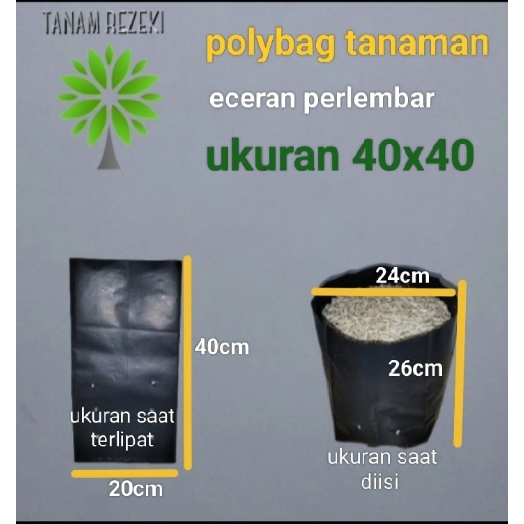 polybag ukuran 40x40 polybag tanaman polybag eceran perlembar