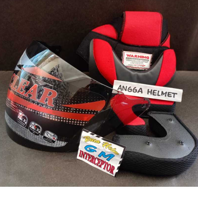 Busa Helm GM INTERCEPTOR + Kaca Helm GM INTERCEPTOR