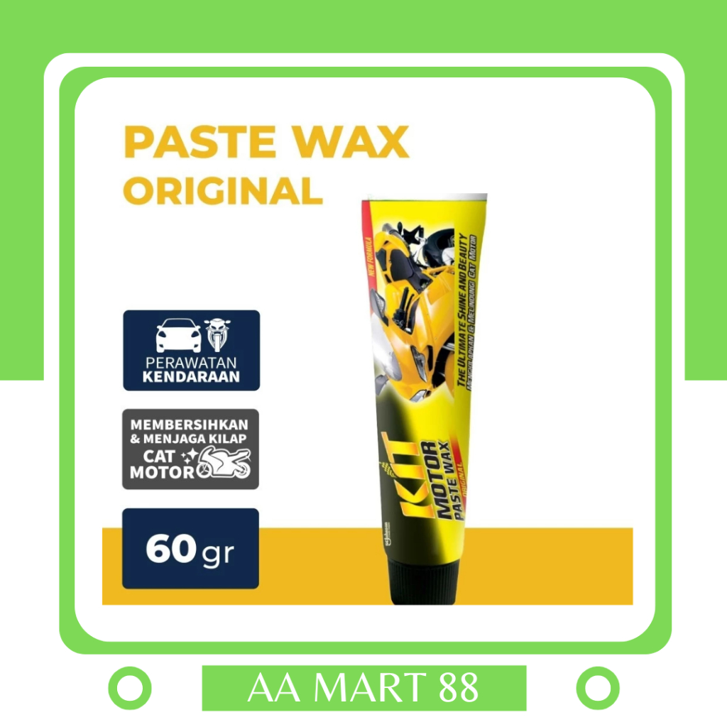 KIT MOTOR PASTE WAX ORIGINAL 60 gr KIT WAX CAT BODY MOTOR MOBIL KIT WAX ODOL KUNING ORIGINAL