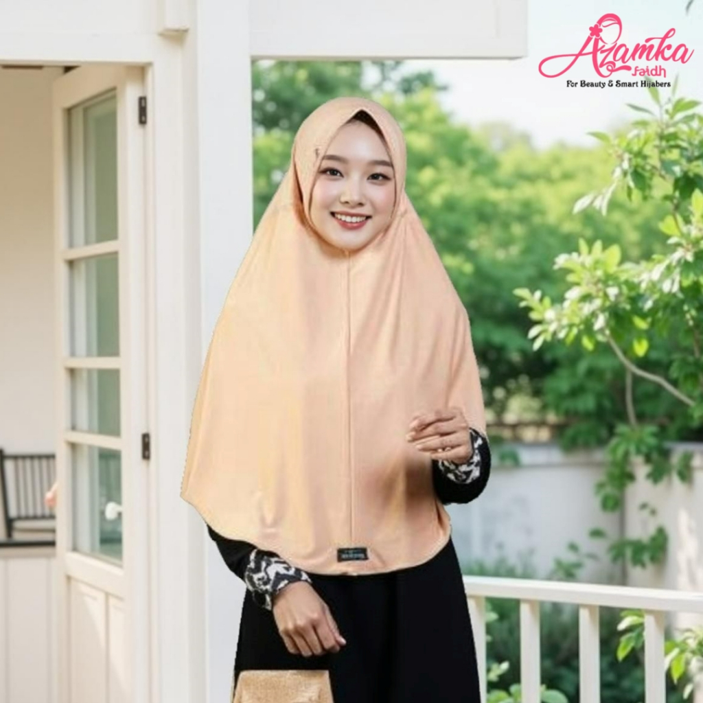 Baru Azamka Hijab Bergo Samara Jumbo Kerudung Serut Syari AZ 34 Jersey Premium