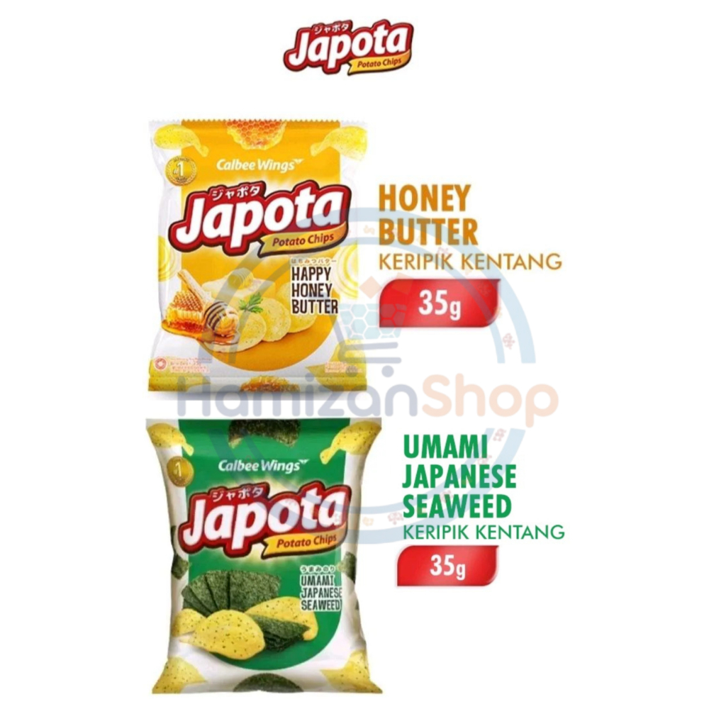 Japota Potato Chips 35gr Seaweed & Honey Butter || Japota Chips 35g Rumput Laut Madu Mentega