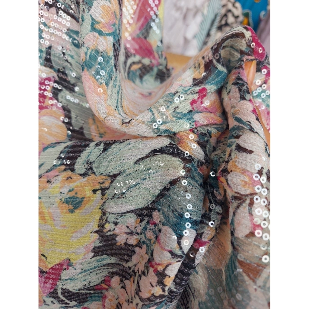 kain payet sequin premium  - kain payet sequin motif - kain payet sequin original - kain meteran- ty