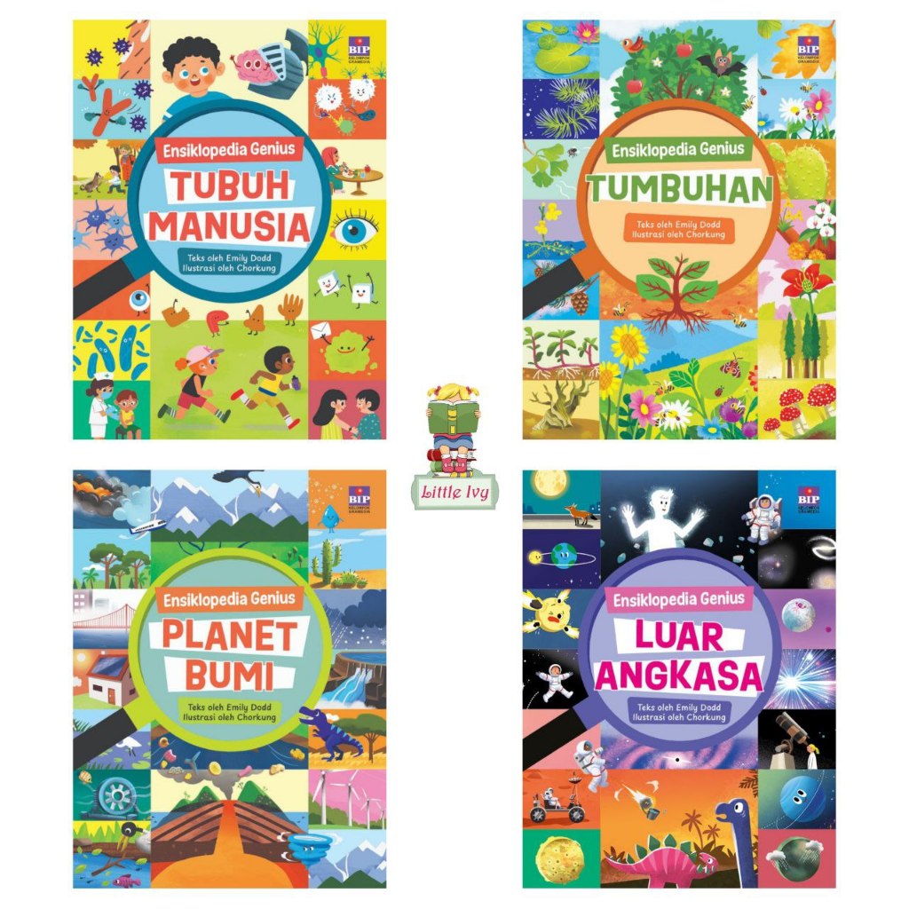 Ensiklopedia Genius Tubuh Manusia/Planet Bumi/Luar Angkasa/Tumbuhan Buku Sains Anak BIP Gramedia