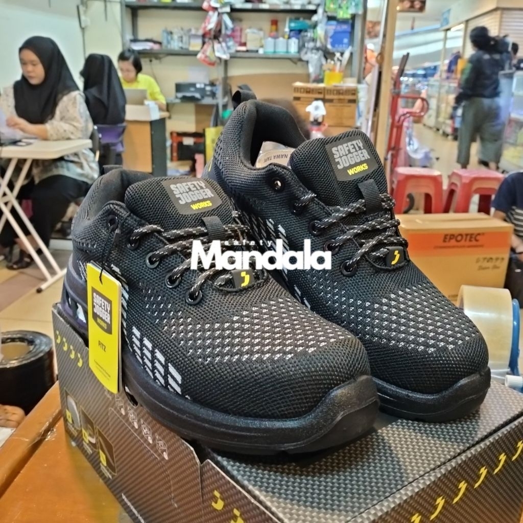 Sepatu Safety Jogger Fitz Black Original / Safety Jogger Fitz Black Termurah Berkualitas