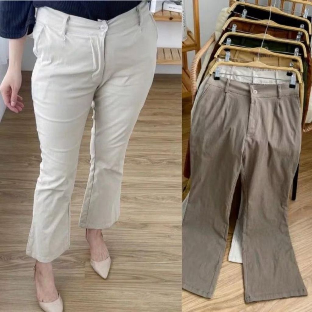 celana cutbray wanita celana chinos wanita jumbo celana cutbray cewek celana katun cutbray wanita