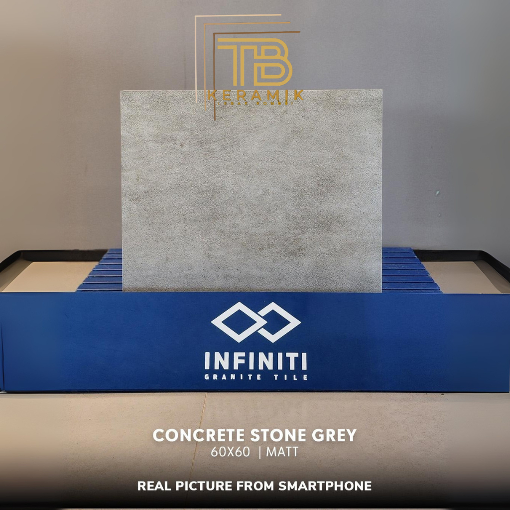 GRANIT LANTAI 60x60  CONCRETE STONE GREY | MATT | INFINITI