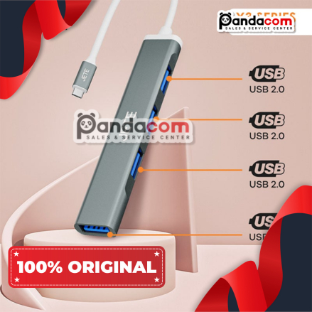 USB HUB JETE X3 SERIES 4 PORT USB TYPE-C (USB 2.0, USB 3.0)