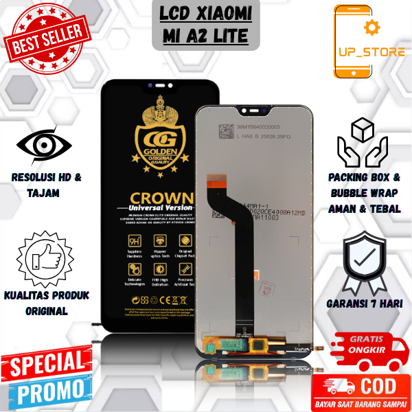 LCD TOUCHSCREEN XIAOMI REDMI 6 PRO / MI A2 LITE FULLSET COMPLETE UNIVERSAL BIG GLASS