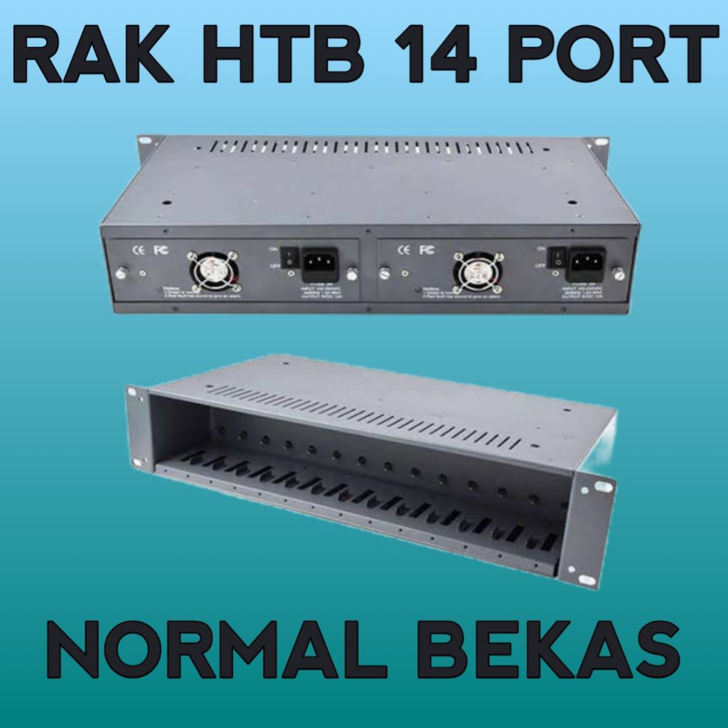 RACK HTB 14 PORT BEKAS KONDISI NORMAL HARGA PALING MURAH RT RW NET FIBER OPTIK CONVERTER KUALITAS 10