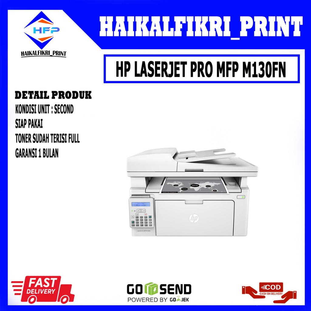 Printer fotocopy HP LaserJet Pro MFP M130fn m130 fn bergaransi