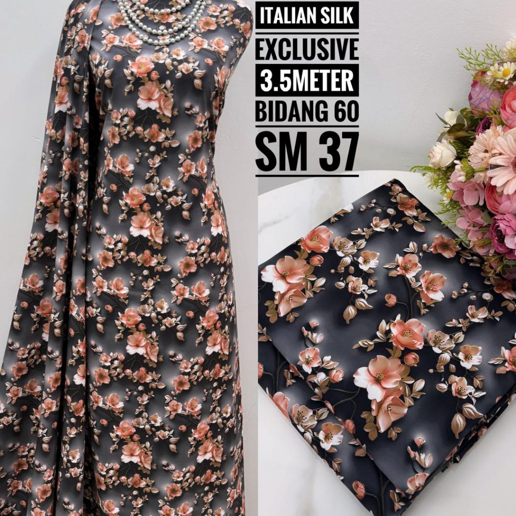 PRE ORDER/KAIN PASANG UNTUK SET KURUNG WANITA IMPORT MALAYSIA/KAIN PASANG ITALIAN SILK EXCLUSIVE