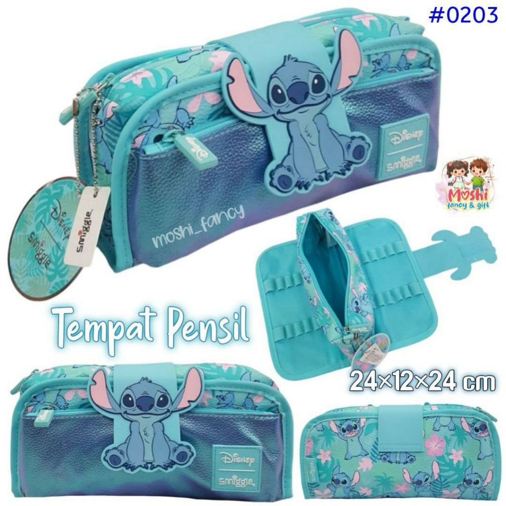 

Pencil Case Stitch Anak Perempuan Model Flip / Tempat Pensil Stitch Anak Girl / Kotak Pensil Stitch Anak Girl