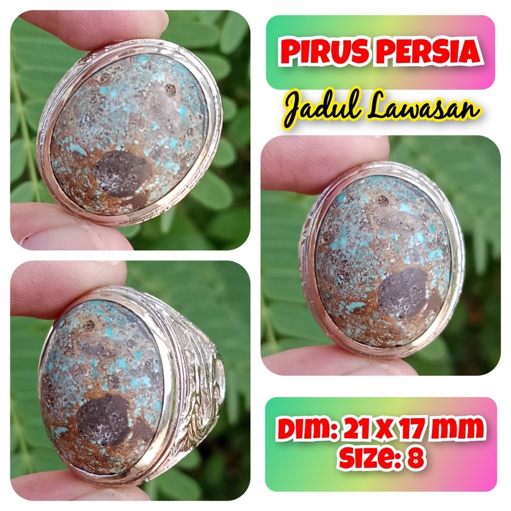 pirus Persia batu akik asli pirus Persia siap pakai.16