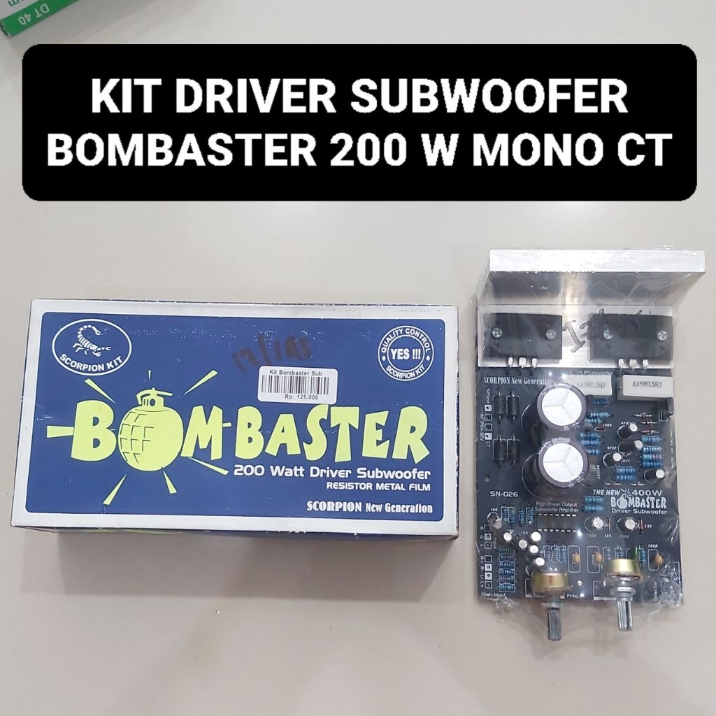 Kit Subwoofer BOMBASTER Mono 200 Watt CT Driver
