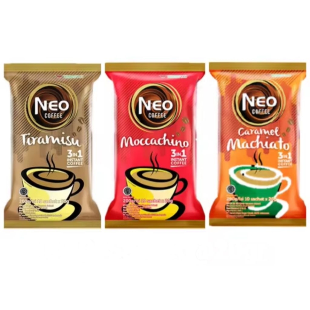 

NEO Coffee Instan Caramel Machiato | Tiramissu | moccacino 9x20gr